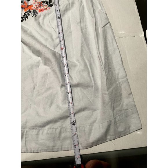 Free People blue shift dress with embroidery size Small, D1 - Picture 5 of 6